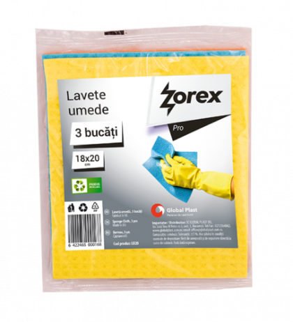 Zorex Pro Lavete umede colorate 3/set