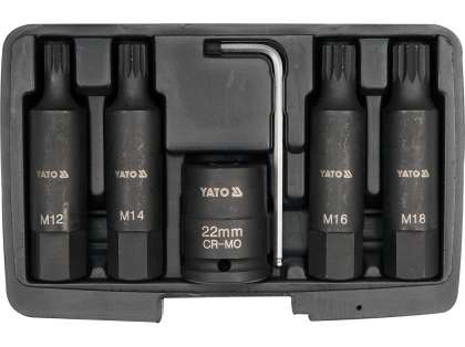 Set Chei Tubulare De Impact, 6 Buc, M12-m18, 3/4''