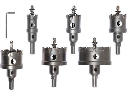 Set Carote Tct Pentru Metal, 6 Buc