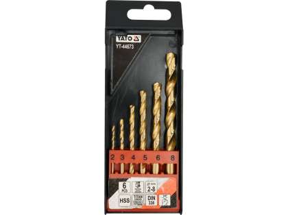 Set Burghie Metal Hss-tin 2-8mm, 6 Buc