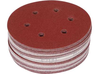 Set 50 Discuri Abrazive Velcro, 150mm, 6 GĂuri, P100