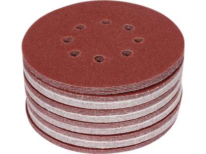 Set 50 Discuri Abrazive Velcro, 150mm, 8 GĂuri, P60