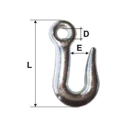 Carlig Zincat 6mm / 9mm/15mm