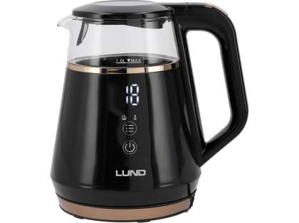 Fierbător Electric 1L, Controlul Temperaturii, Negru