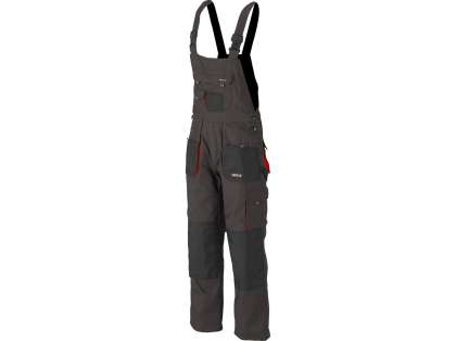 Pantaloni De Lucru Cu Pieptar, Basalt, Mărimea L