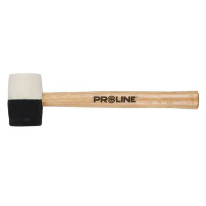 Ciocan Cauciuc Bicolor Cu Maner Lemn 72mm / 980g