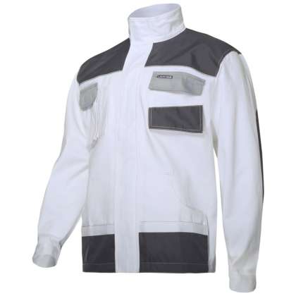 Jacheta Lucru Mediu-groasa Bumbac / Alb - Xl/56