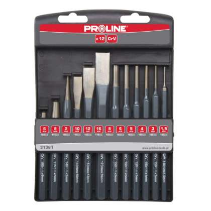 Set Dalti-dornuri-punctatoare Cr-va Pentru Metal - 12p.