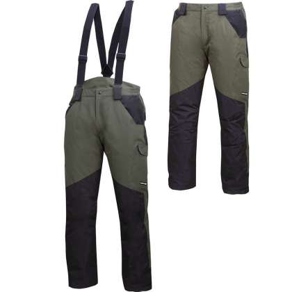 Pantalon Multifunctional Cu Bretele / Kaki - L