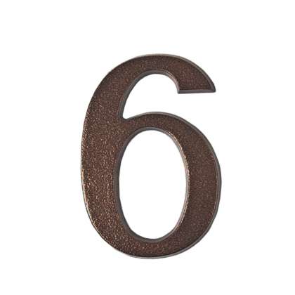 Semn Cifra Cu Surub Fixare - 100mm / Bronz-antic / 8