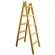 Scara Lemn Dubla Cu Lant Sustinere 150cm / 4 Trepte