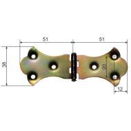 Balama Ornamentala Pentru Cufere 51x38mm
