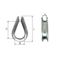 Rodanta Zincata 3mm / 12x19x22mm