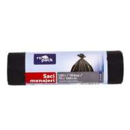 Sac Menajer Ldpe Negru 120 L, 10 Buc – Ropack