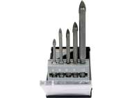 Set 5 Burghie Pentru Sticlă Și Ceramică, 4-10Mm, Prindere Hexagonală