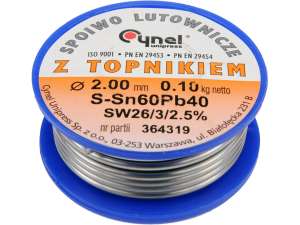 Cositor S-Sn60Pb40 2,0Mm/100G