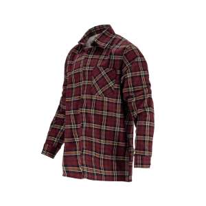 Camasa Flanel Cu Carouri Dungate / Bordo - L