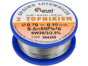Cositor S-Sn60Pb40, 0,7Mm/100G