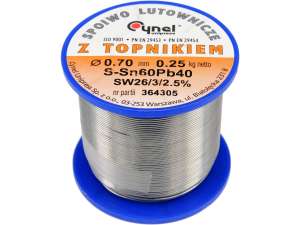 Cositor S-Sn60Pb40, 0,7Mm/250G