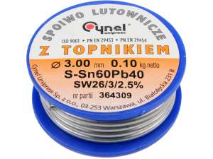 Cositor S-Sn60Pb40 3,0Mm/100G