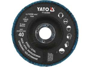 Tarcea Cu Fibre Albastru P40 125Mm (10 Buc)