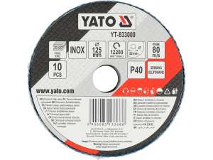 Tarcea Cu Fibre Albastru P40 125Mm (10 Buc)