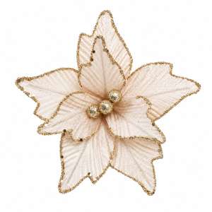 Floare Decorativa De Craciun 18x10cm Sysdh-a3025037