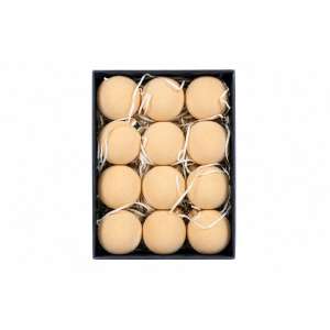 Set Ornamente Lux De Craciun / Crem - 12p.