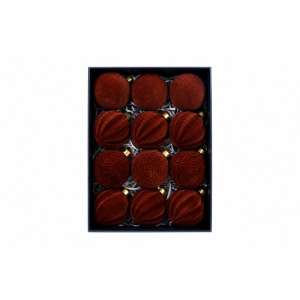 Set Ornamente Lux De Craciun / Cafeniu - 12p.