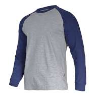 Tricou Bumbac Cu Maneca Lunga / Gri-albastru - Xl