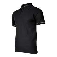 Tricou Bumbac Polo / Negru - 3xl
