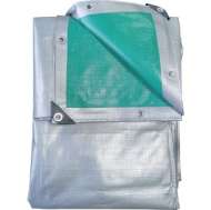 Prelata Cu Inele 220 G/Mp, 4X6 M, Argintiu-Verde