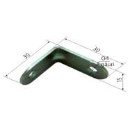 Coltar Metalic Dreptunghiular Simplu 16/30x30mm