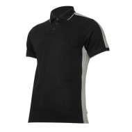 Tricou Bumbac Polo Multicolor / Negru-gri - S