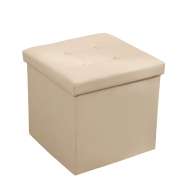 Taburet Pliabil Depozitare Modern - 38x38x38cm / Galben