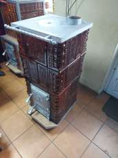 Soba teracota turn 4 randuri cu plita stut cu evacuare 120 mm