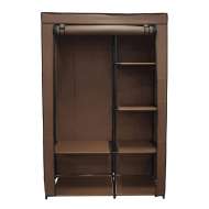 Dulap Haine Textil Cu Rulou - 105x45x160cm / Maro