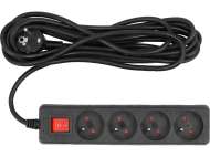 Prelungitor Cu ÎntrerupĂtor, 4 Prize Cu ÎmpĂmÂntare, 5m