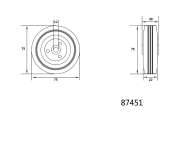 RoatĂ RezervĂ 75/25/45mm Pentru 87301