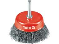 Perie CupĂ Cu Ax 75mm, SÂrmĂ OndulatĂ OȚel Inoxidabil