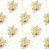 Fata Masa Pvc - 160g/m2 / 1.37x20m / Mix-flori-crem