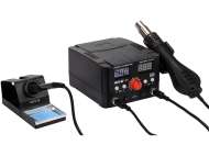 Stație De Lipit 2 În 1, Aparat Lipit 75W + Pistol Aer Cald 750W