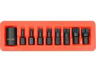 Set Biți De Impact Spline, Cu Adaptor 1/2'', 9 Piese