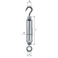 Intinzator Carlig - Inel Zincat 6mm / 8.5/10mmx110mm