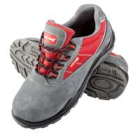 Pantof Piele-intoarsa-tesut / Gri-rosu (s1psrc) - 47